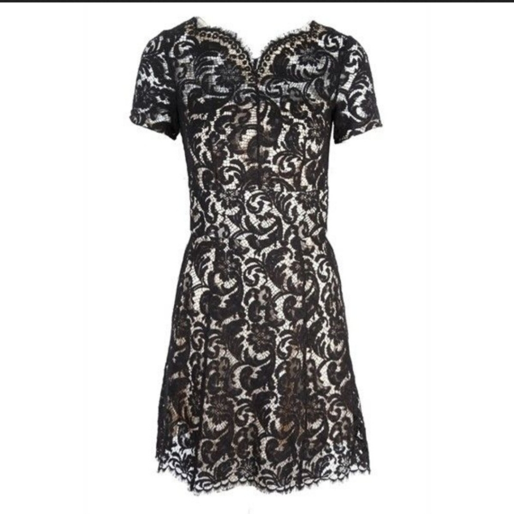 Lover Christina Lace Mini Dress 2 Black